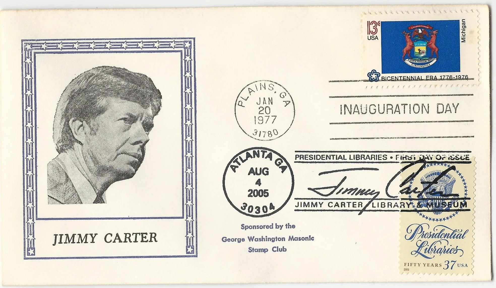 Inauguration Jimmy Carter Postmark #1: Washington, DC —&hellip;